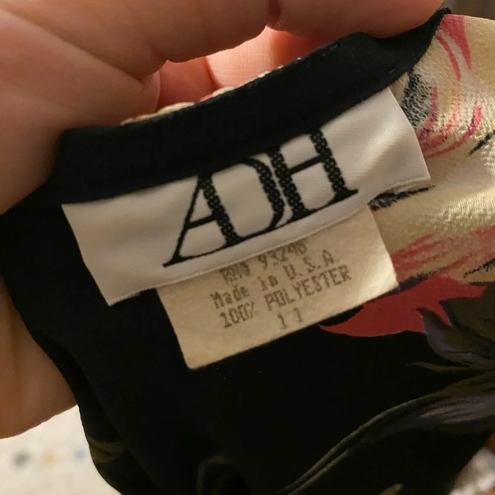 Vintage 90’s satin floral butterfly mini babydoll dress - Picture 6 of 6